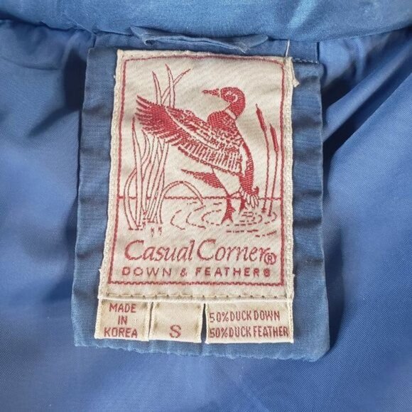 Vintage Casual Corner Down Puffer Coat, Small - Picture 2 of 6